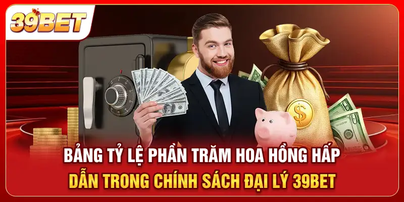 Bảng tỷ lệ phần trăm hoa hồng hấp dẫn trong chính sách đại lý 39bet